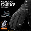 rivmount Winter Gloves with Waterproof/Touchscreen/Warm, Thermal Snow Glove for Cold Weather Running, Ski, Cycling, Women Men Peat Black Medium