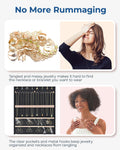 BAGSMART Hanging Jewelry Organizer with Hanger Metal Hooks Double-Sided Jewelry Holder for Organizing Earrings Necklaces Rings Perfect for in