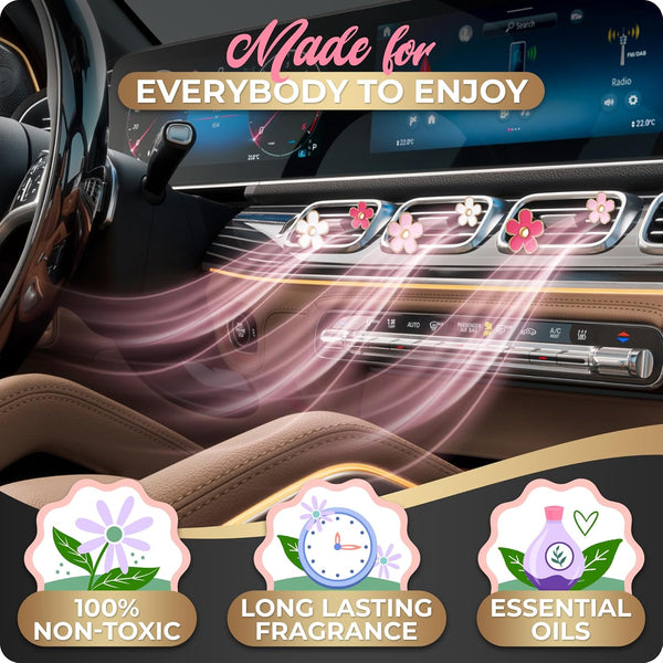 Girl Car Accessories, Air Freshener Car, Pink Car Decor for Teens, Women, Cute Car Vent Clips Stuff, Car Decorations Interior Aesthetic