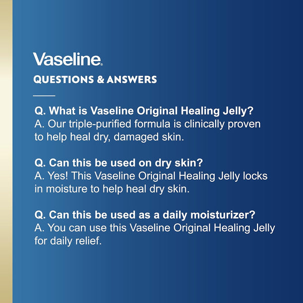 Vaseline Original Healing Jelly, 2-Size Variety Bundle Ã¢ÂÂ Dermatologist Recommended Skin Protectant, Healing Ointment for Beauty & Personal Care