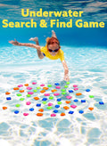 JOYIN 4-In-1 Diving Pool Toys,Underwater Seek and Find Gems Game Set Waterproof,Swiming Pool Toys for Kids with Mesh Bag, Water Gifts for Summer