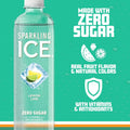 Sparkling Ice, Lemon Lime Sparkling Water, Zero Sugar Flavored Water, with Vitamins and Antioxidants, Low Calorie Beverage, 17 Fl Oz (Pack of 12)
