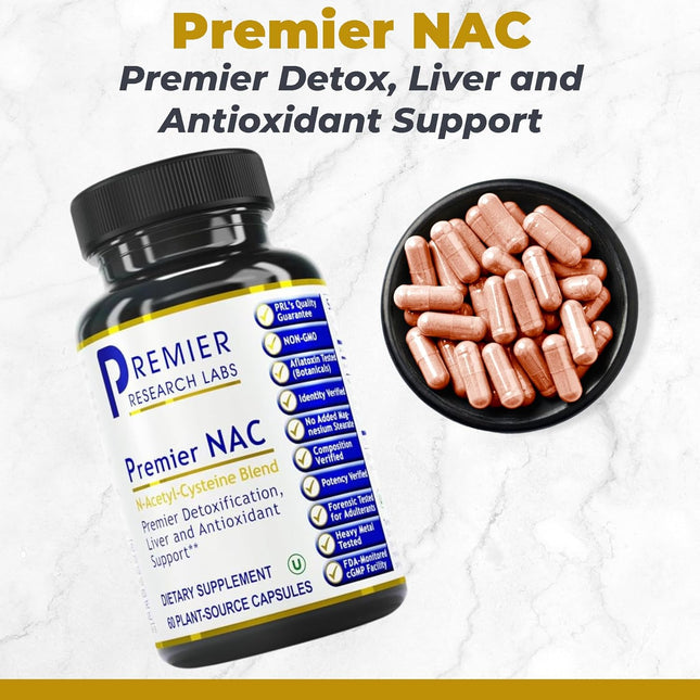 Premier Research Labs Premier NAC - NAC Supplement N-Acetyl Cysteine, N-Acetyl-L