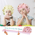 2 PCS Kids Bonnets for Girls, Silk Bonnet for Kids, Satin Bonnet for Sleeping, Baby Toddler Tie Bonnet Sleep Cap Set G