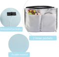 MAANGE Cosmetic Bags for Women Small Makeup Bag for Purse Pu Leather Makeup Pouch Travel Makeup Bag with Zipper Make Up Bag for Travelling Blue