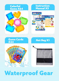 JOYIN 4-In-1 Diving Pool Toys,Underwater Seek and Find Gems Game Set Waterproof,Swiming Pool Toys for Kids with Mesh Bag, Water Gifts for Summer