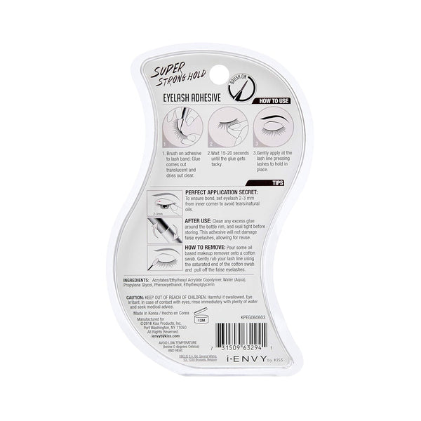 IÃ¢ÂÂ¢Envy Super Strong Hold Eyelash Adhesive, Waterproof, 48-Hour Long-Lasting Lash Glue, Latex-Free, Hypoallergenic, Quick-Drying with Brush-On