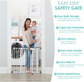 Regalo Safety 29"-38.5" Easy Step Baby Gate, Bottom of Stairs & Doorways White 29-38.5"W x 30"H