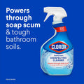 Clorox Disinfecting All-Purpose Cleaner, 32 fl. Oz., and Bathroom Cleaner, Bleach Free, Household Essentials, Cleans Dirt and Grime Off Most