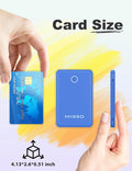 miisso 6000mah Ultra Slim Built in Cables Power Bank, Card Size Built in USB C Cords Battery Pack Portable Charger for Phones, 3 Output External
