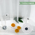 UFRIDAY Clear Shower Curtain Liner 72 x 75 inch, PEVA Bath Curtain for Home and Hotel, Extra Long Shower Curtain with 5 Magnets Bottom Clear 72"W