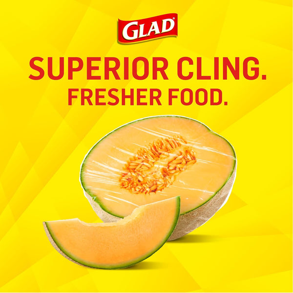Glad Cling N Seal Plastic Wrap for Food, Airtight Seal, 300 Square Foot Roll (Pack of 4) 300 Sq Ft (Pack of 4)