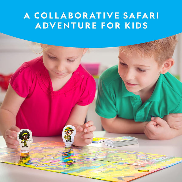 NATIONAL GEOGRAPHIC My First Safari Board Game for Kids 4-6 Animal Game for Adults, Cooperative Fun Perfect for Family Game Night, Board Games for