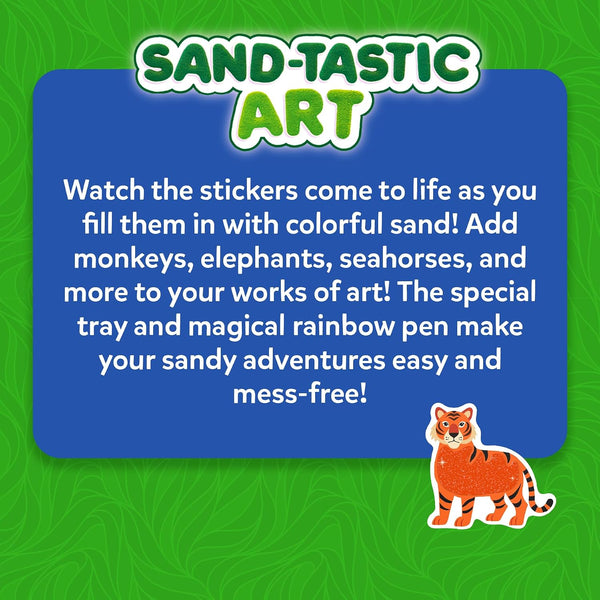 Skillmatics Sand Art Activity - Animals, Create & Stick 50+ Colorful Stickers, Creative Craft Kits & Supplies for Kids, Gifts for Girls & Boys