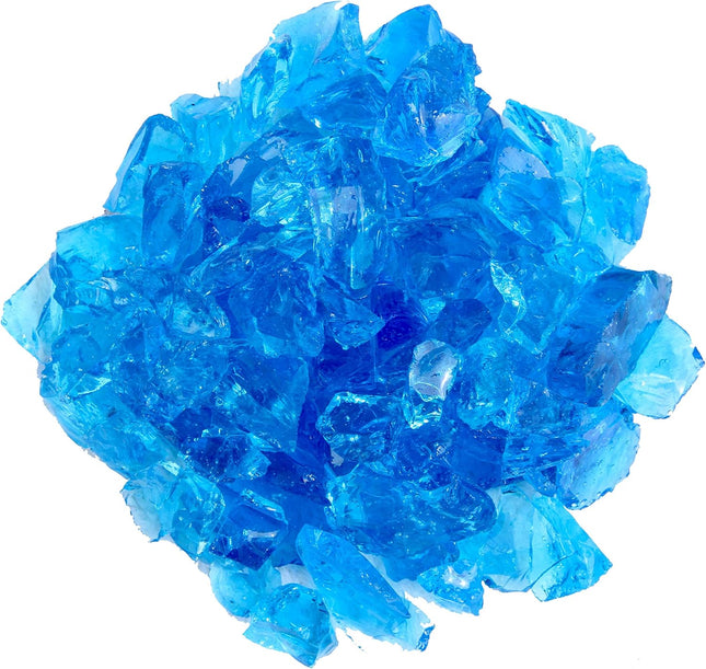 Hiland RGLASS-TRQ Pit Fire Glass I N Turquoise, Extreme Tempature Rating, Good f