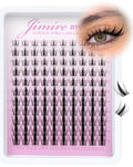 Fairy Lash Clusters Natural Look Manga Eyelash Clusters Wispy D-Curly Cluster Eyelash Extensions 110 Pcs 8-16MM Wispy Individual Lashes Wet-Look