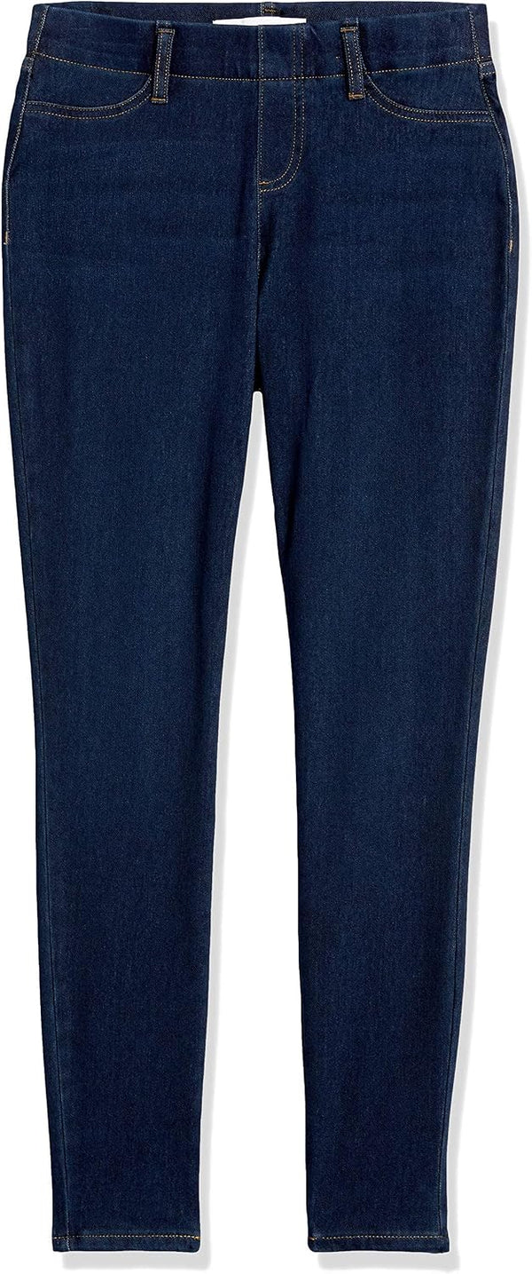 Amazon Essentials Women's Pull-On Mid Rise Stretchy Knit Jegging (Available in Plus Size) Large Dark Wash
