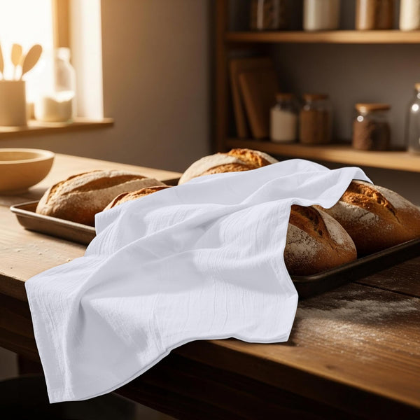 Utopia Kitchen White Flour Sack Towels [12 Pack - 28 x 28 Inch] 100% Cotton White 12 Pack