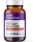 New Chapter Men'S Multivitamin for Immune, Stress, Heart + Energy Support with Fermented Nutrients - Every Man'S One Daily, Made with Organic