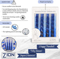 Zion Judaica Ltd Set of 45 Dripless Hanukkah Candles Spiral Candle Includes a DIY Dreidel, Prayer Card, Standard Size Menorah Candles for Eight