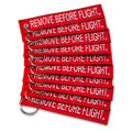 Apex Imports AIXEPA 10x Remove Before Flight Red/White Key Chain 5.5" x 1" (10 Pack)