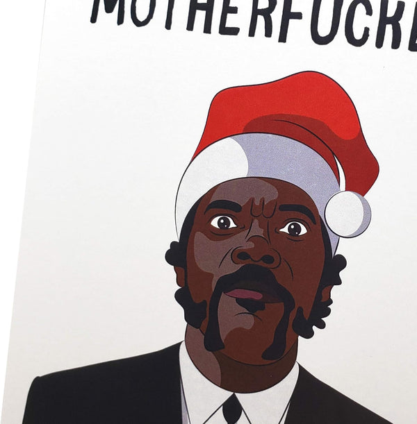 Sleazy Greetings Funny Merry Christmas Card For Men Women | Samuel L Jackson Rude Christmas Card For Him Or Her | Funny X-Mas Card