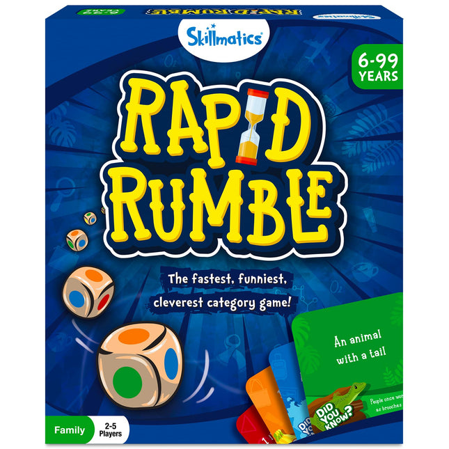 Skillmatics Rapid Rumble - Fast-Paced Board Game for Kids, Teens & Adults, Fun f