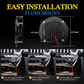 BUNKER INDUST Flush Mount LED Light Pods 5 Inch LED Work Light Bar Pair 48W Driving Bumper Lights Flood Spot Combo Off Road Fog Lights Waterproof