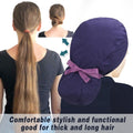 ABAMERICA Scrub Caps for Women Surgical Caps Nurse Hat Functional Ponytail Holder for Long Hair Single or Satin-Lined A- 69 Satin Lined Purple