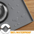 Hubulk Dog Feeding Mat,100% Waterproof BPA Free Silicone Pet Food and Water Bowl Placemat,Dishwasher, High Raised Edge to Prevent Spills,Nonslip