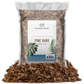 100% Natural Pine Bark Mulch Nuggets (8 Quarts), Small Mulch Chips for Indoor/Outdoor Container Gardening, Ideal for Soil Supplement, Houseplant