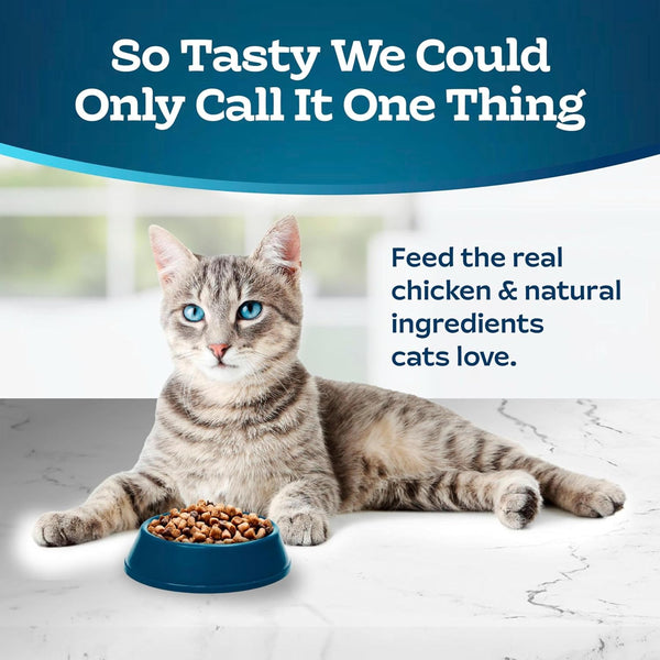 Blue Buffalo Tastefuls Chicken & Brown Rice Recipe Adult Indoor Dry Cat Food for Weight Control & Hairball Control, Real Chicken First, Natural