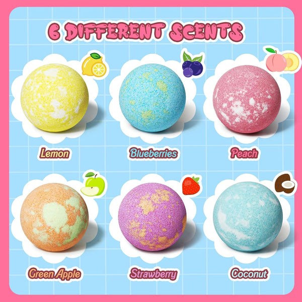 Unicorn Bath Bombs for Kids Girls with Bracelet Inside, Sanyi Bubble Bath Toys Birthday Gifts for 3/4/5/6/7/8 Year Old Girl Daughter Granddaughter