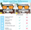 Orange Blue Light Blocking Glasses for Better Sleep - 99.5% Premium Acetate Computer Migraine Glasses for Women & Men - Amber Gaming Glasses - TV