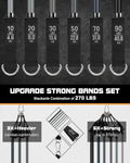 6Pcs Resistance Bands, Workout Bands 270lbs, Exercise Bands with Handles/Door Anchor/Ankle Straps/Bag/Poster for Men, Heavy Resistance Bands for
