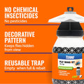 TERRO Fly Magnet Trap, Reusable Poison-Free Outdoor Fly Catcher with Bait | Kills House Flies, Barn Flies & Bottle Flies, Easy to Use Outdoor Fly
