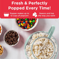 Ecolution Patented Micro-Pop Microwave Popcorn Popper with Temperature Safe Glass, 3-in-1 Lid Measures Kernels and Melts Butter, Made Without BPA,