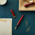 Juvale 2 Pack Luxury Rosewood Pen Sets for Men Gift - Fancy Nice Ballpoint Pens with Black Ink Refills for Signature Executives Business Office