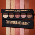 Highlighter Powder Palette, Makeup Palette Facial Bronzers Illuminator Palette Highlighter Baked Waterproof Long Lasting Brilliant Lighten Skin