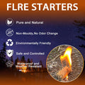 E500 Fire Starter - Natural Fire Starters for Fireplace, Campfires, Chimney, BBQ, Fire Pit & Wood Fireplace - 60 Pack Odorless Pine Firestarter,