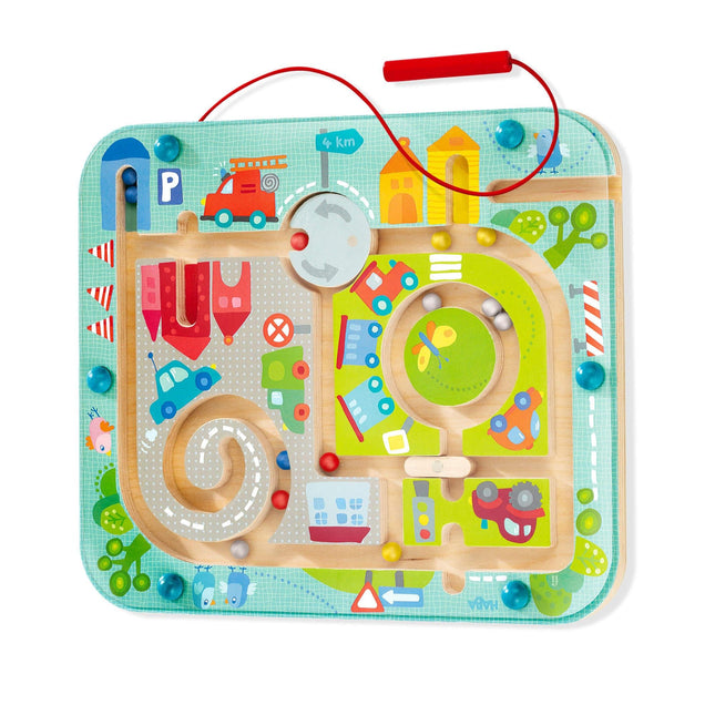 HABA Busy Board for Toddlers 2-4: Town Magnetic Maze Puzzle Game - Toddler Trave
