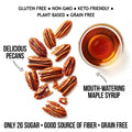TGB Maple Pecans | 1g Net Carb Keto Snack | Gluten Free Low Carb Candy Nuts, 10 Ounces Maple Pecan 10 Ounce (Pack of 1)