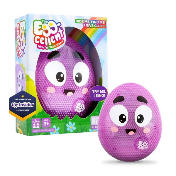 What Do You Meme? Eggcellent by Relatable, the Kid-Friendly Hide & Seek Game, Toddler Toys for Ages 3+, Includes 1 Eggcellent Light-Up Toy That Sings