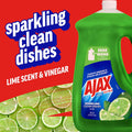 Ajax Ultra Liquid Dish Soap Vinegar and Lime Scent, Sparkling Clean Dishes, 90 fl oz Bottle Lime & Vinegar 90 Fl Oz (Pack of 1)