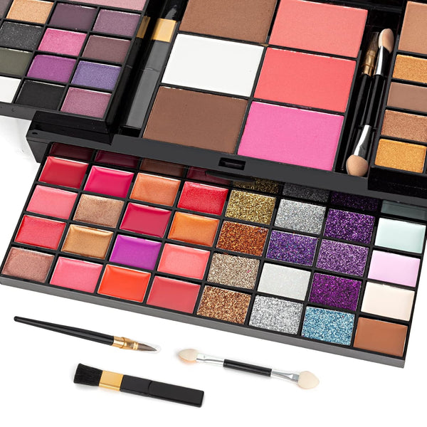 All in One Makeup Gift Kit - Ultimate Color Combination - 36 Eyeshadow, 28 Lip Gloss, 3 Blusher, 4 Concealer, 3 Contour Powder, 3 Brushes, 1