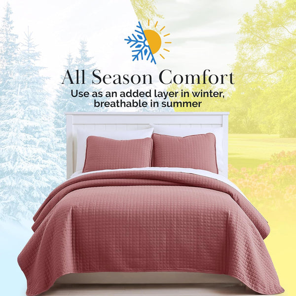 Southshore Fine Living, Inc. Queen/Full Size Quilt Bedding Set with 2 Pillow Shams, Soft Comfy Queen Coverlet/Full Size Bedspread, Machine
