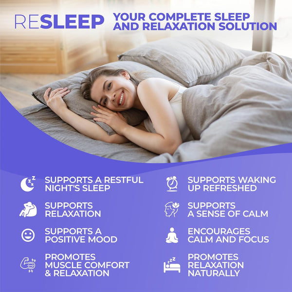 Sleep Aid Support Supplement - Melatonin Free Formula with Magnesium, Valerian, Chamomile, Apigenin, Helps Restful Sleep and Relaxation, No