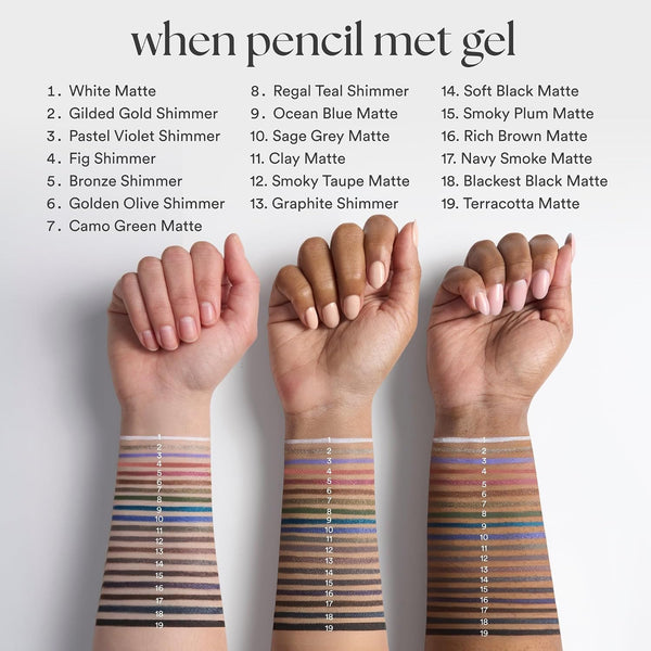 Julep When Pencil Met Gel Eyeliner – Waterproof, Long-Lasting, Smudge-Proof Liner for Everyday to Night Looks, Blackest Black 01 Blackest Black
