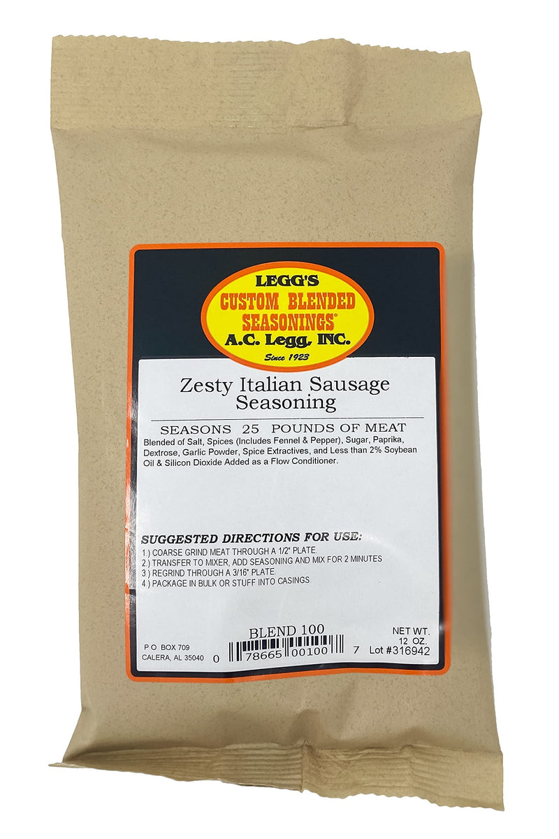 Leggs Custom Blended Seasonings - Zesty Italian Sausage Seasoning - 12 Ounce Bag