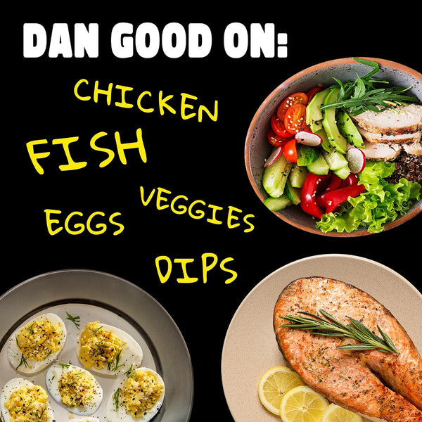 Dan-O's Crunchy Seasoning, 3.5 oz Bottle, Everything Seasoning for Fish, Eggs, Salads, Veggies and More, Sugar Free, Zero Calorie, Use this Spice